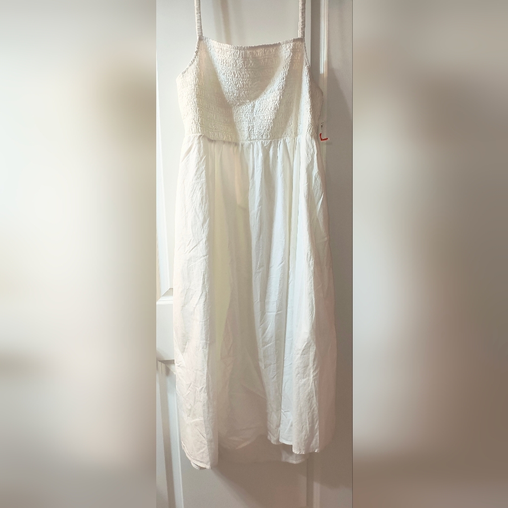 Old Navy Open-Back Cotton Dress – 2XL – Sleeveless – Calla Lily – NWT